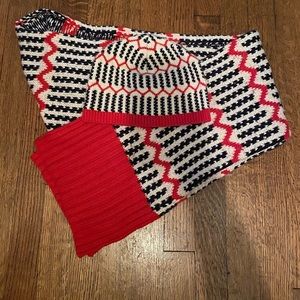 J. Crew hat and scarf.